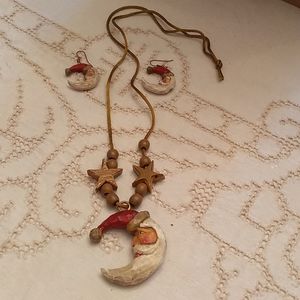 Vintage Holiday Necklace and Earrings